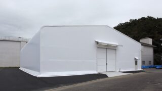 法花谷資機材用テント倉庫整備工事